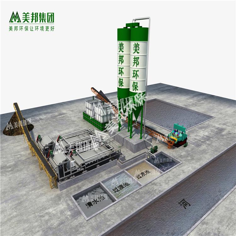 河道清淤壓濾機，使污泥分離成干泥餅和清水，可達到泥餅直接裝車運輸，清水回流